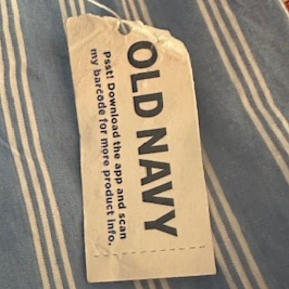 Women's NWT Old Navy Blue Striped Boyfriend Shirt XL- So CUTE! - Picture 8 of 9
